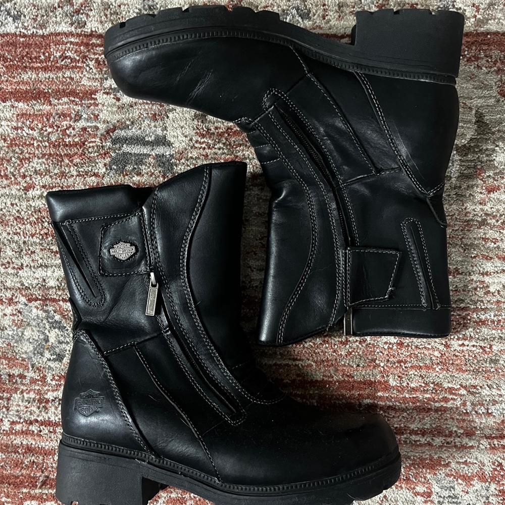 Harley-Davidson Black Heeled Boots